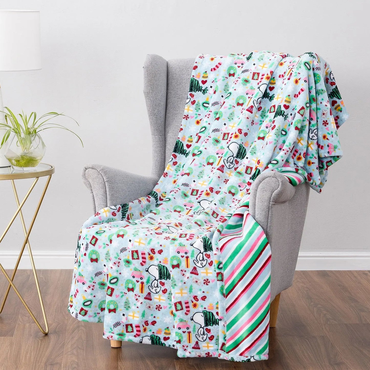 Holiday Peanuts Twin Print Throw (55x70)
