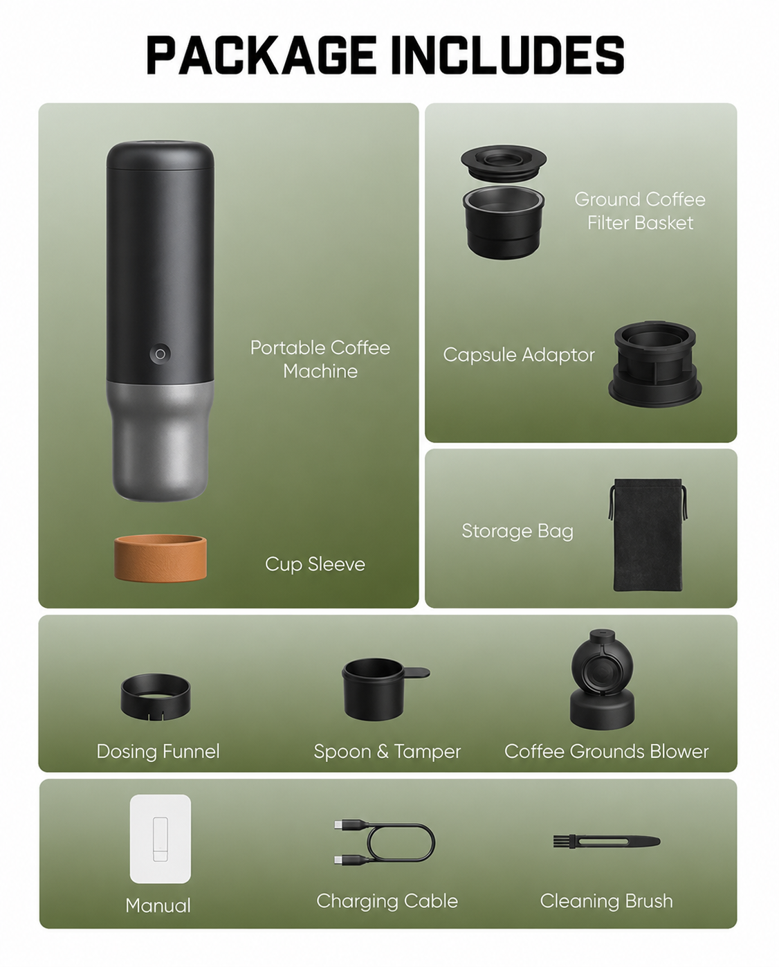 Self-Heating Portable Coffee Maker