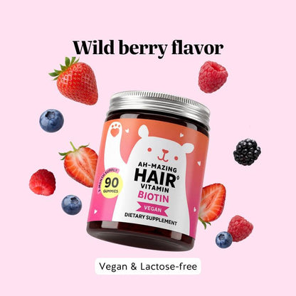 Biotin Gummy Bears for Hair Growth, Skin & Nails